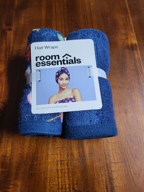 room essentials Navy Hair Wraps - 2 Pack
